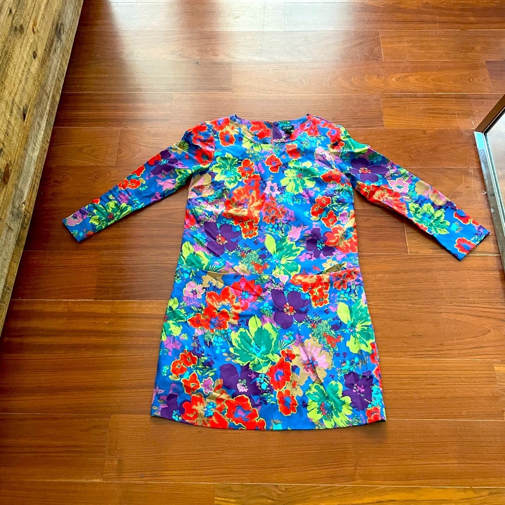 J.Crew Floral shift dress